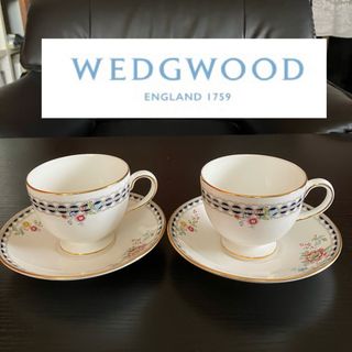 ウェッジウッド(WEDGWOOD)のウェッジウッド レースピオニー マグカップ 2客(グラス/カップ)