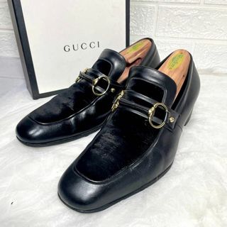 グッチ(Gucci)の美品★グッチ　ホースビット　ドレスシューズ　ローファー　ブラック　26cm(ブーツ)