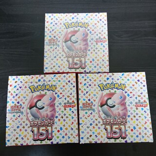 ポケモン(ポケモン)のポケモンカードゲーム ポケモンカード151 シュリンク付 新品未開封 3box(Box/デッキ/パック)