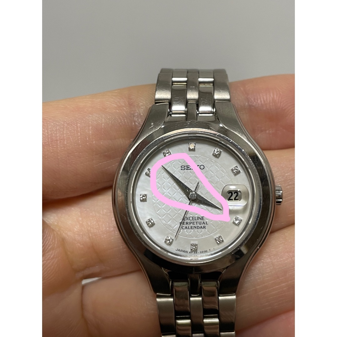 SEIKO(セイコー)のSEIKO EXCELINE 11p ダイヤインデックス レディースのファッション小物(腕時計)の商品写真