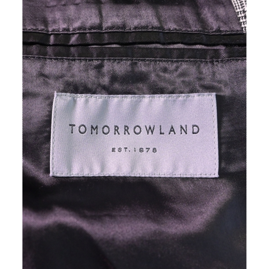 TOMORROWLAND(トゥモローランド)のTOMORROWLAND テーラードジャケット S グレーx黒(チェック) 【古着】【中古】 メンズのジャケット/アウター(テーラードジャケット)の商品写真