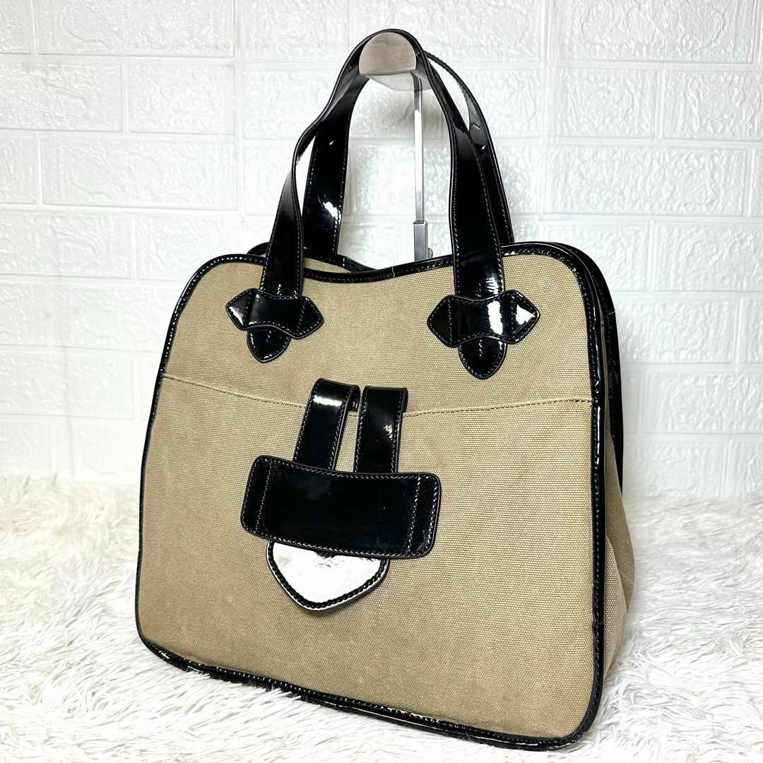 TILA MARCH(ティラマーチ)のティラマーチ　トートバッグ　ハンドバッグ　キャンバス　ベージュ レディースのバッグ(トートバッグ)の商品写真