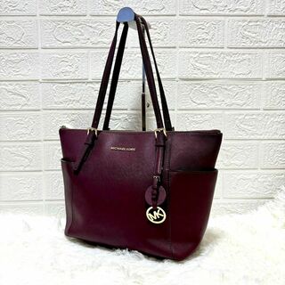 マイケルコース(Michael Kors)のマイケルコース　トートバッグ　ハンドバッグ　レザー　ボルドー　肩掛け可能(トートバッグ)