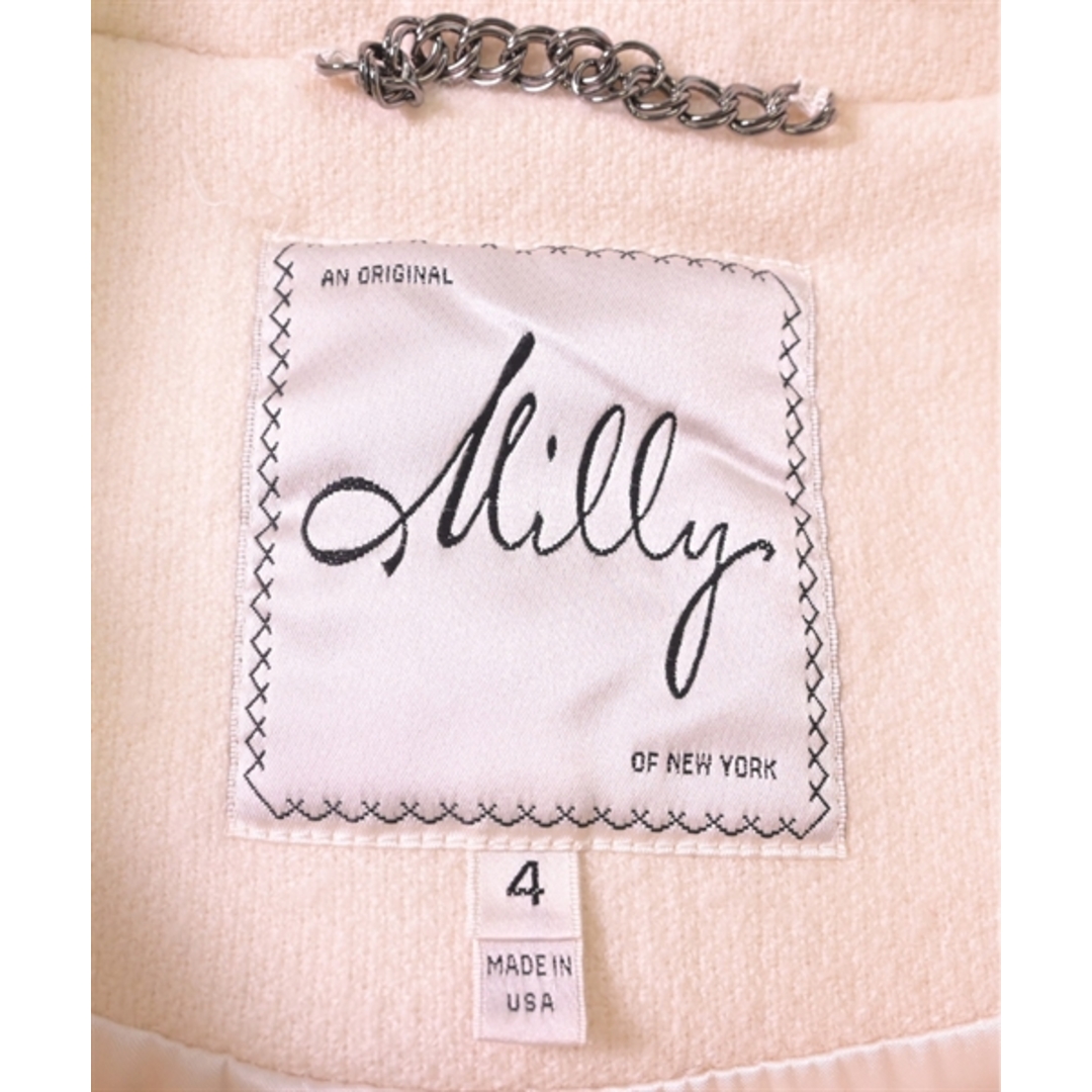 Milly(ミリー)のMilly ミリー ステンカラーコート 4(M位) アイボリー 【古着】【中古】 レディースのジャケット/アウター(その他)の商品写真
