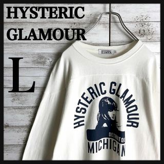 ヒステリックグラマー(HYSTERIC GLAMOUR)の9476【希少Lサイズ】ヒステリックグラマー☆ヒスガール定番カラーロングtシャツ(Tシャツ/カットソー(七分/長袖))