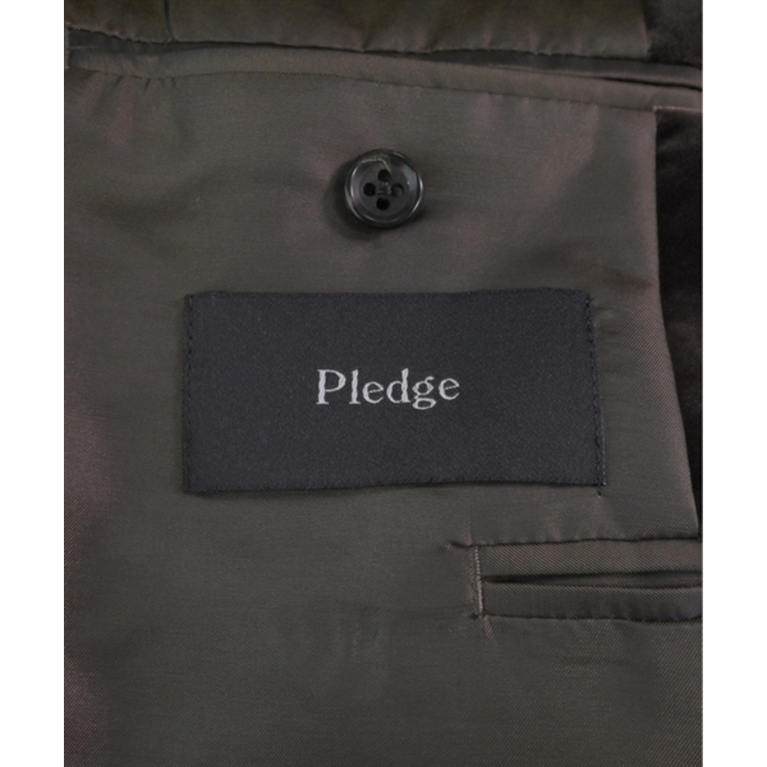 Pledge(プレッジ)のPLEDGE プレッジ カジュアルジャケット 46(M位) 茶 【古着】【中古】 メンズのジャケット/アウター(テーラードジャケット)の商品写真