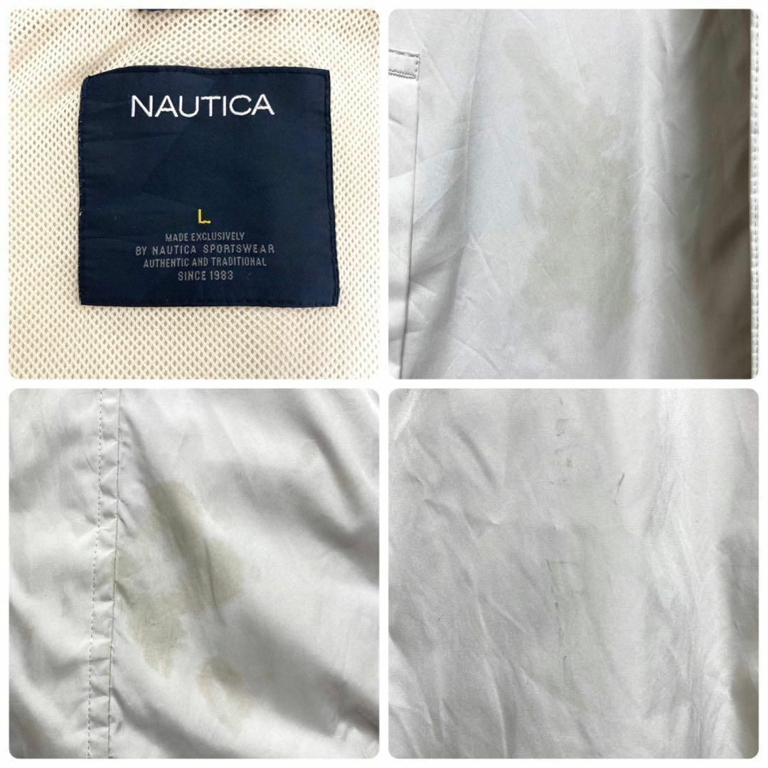 NAUTICA(ノーティカ)のレア◎00s◎NAUTICA◎ブルゾン◎オフホワイト×紺◎バイカラー◎ロゴタグ メンズのジャケット/アウター(その他)の商品写真