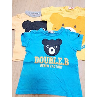 ダブルビー(DOUBLE.B)の3枚セット　ミキハウス　ダブルビー　Tシャツ　半袖　80 おまとめ(Ｔシャツ)