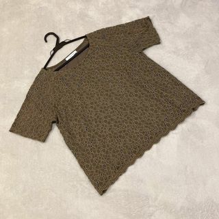 ローリーズファーム(LOWRYS FARM)の【LOWRYS FARM】 ローリズファム 半袖カットソー シャツ レース柄(Tシャツ(半袖/袖なし))