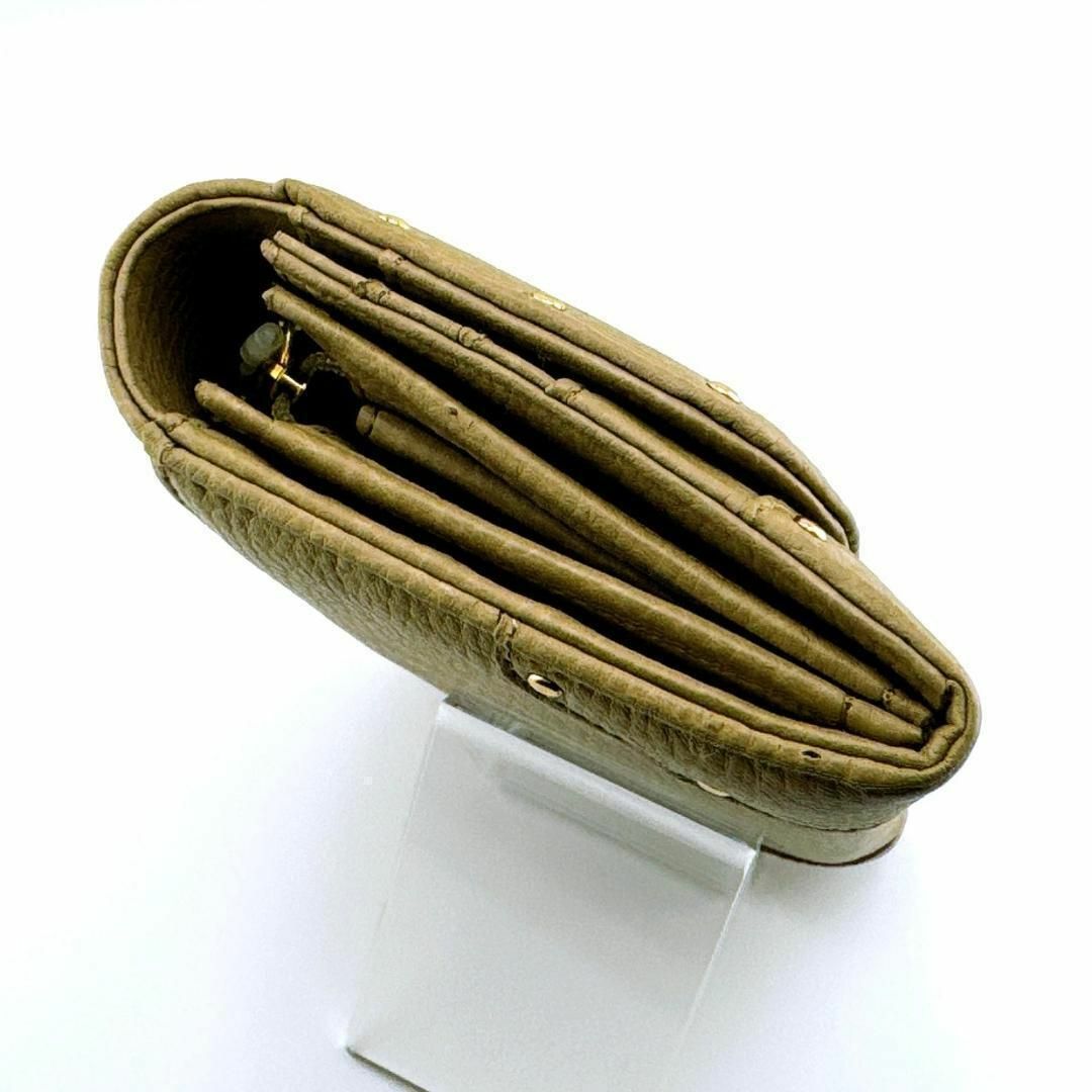 H.L(アッシュエル)のクラブアッシュエル ベルトモチーフ 二つ折り財布 金色 レディース レディースのファッション小物(財布)の商品写真