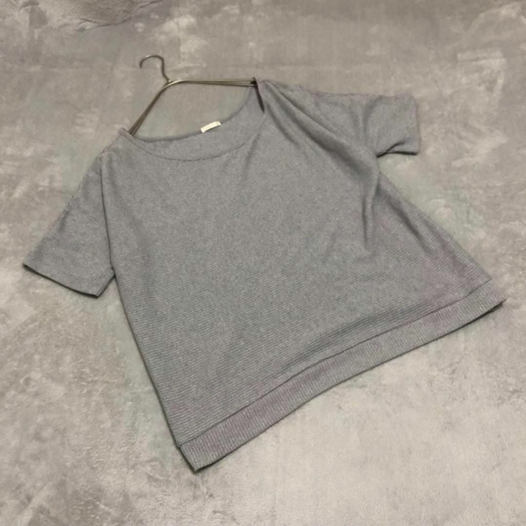 GU(ジーユー)の【GU】ジーユー（XL）半袖ニット トップス オーバーサイズ レディースのトップス(Tシャツ(半袖/袖なし))の商品写真