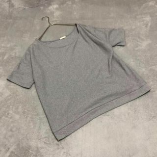 ジーユー(GU)の【GU】ジーユー（XL）半袖ニット トップス オーバーサイズ(Tシャツ(半袖/袖なし))