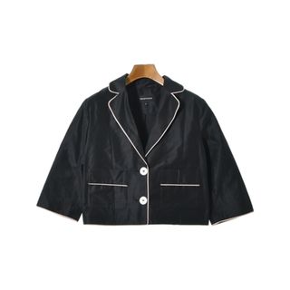 エンポリオアルマーニ(Emporio Armani)のEMPORIO ARMANI カジュアルジャケット 36(XS位) 黒 【古着】【中古】(テーラードジャケット)