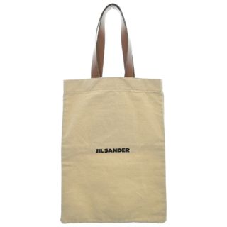 ジルサンダー(Jil Sander)のJIL SANDER ジルサンダー トートバッグ - オフホワイトx茶 【古着】【中古】(トートバッグ)