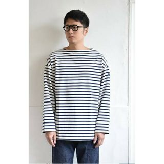 セントジェームス(SAINT JAMES)の良品　ウェッソン　キナリ×ネイビー　T6　セントジェームス(Tシャツ/カットソー(七分/長袖))