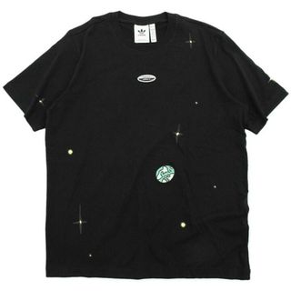 アディダス グラフィックTシャツ メンズ Lサイズ 大きめ ブラック 半袖