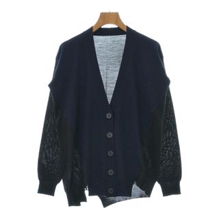 ステラマッカートニー(Stella McCartney)のSTELLA McCARTNEY カーディガン 36(XS位) 紺x黒 【古着】【中古】(カーディガン)