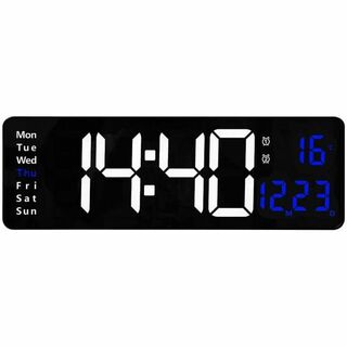 【色: ブルー】TeamSky デジタルLED時計 目覚まし時計 置き時計 卓上(置時計)