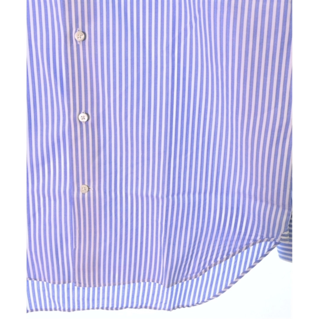 BEAMS F(ビームスエフ)のBEAMS F カジュアルシャツ 39(M位) 白x青(ストライプ) 【古着】【中古】 メンズのトップス(シャツ)の商品写真