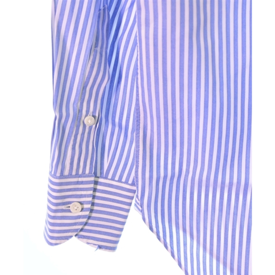 BEAMS F(ビームスエフ)のBEAMS F カジュアルシャツ 39(M位) 白x青(ストライプ) 【古着】【中古】 メンズのトップス(シャツ)の商品写真
