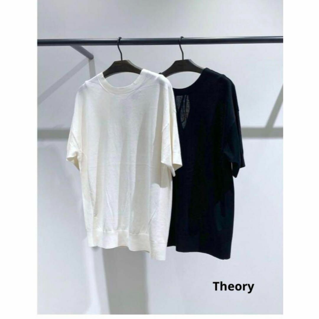 theory(セオリー)の定価2.4万★21SS★Theory★セオリー★バックリボンニット★接触冷感 レディースのトップス(カットソー(半袖/袖なし))の商品写真