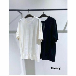 セオリー(theory)の定価2.4万★21SS★Theory★セオリー★バックリボンニット★接触冷感(カットソー(半袖/袖なし))