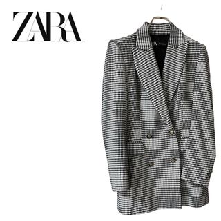 ザラ(ZARA)のZARA 千鳥格子柄　ジャケット　XS(テーラードジャケット)