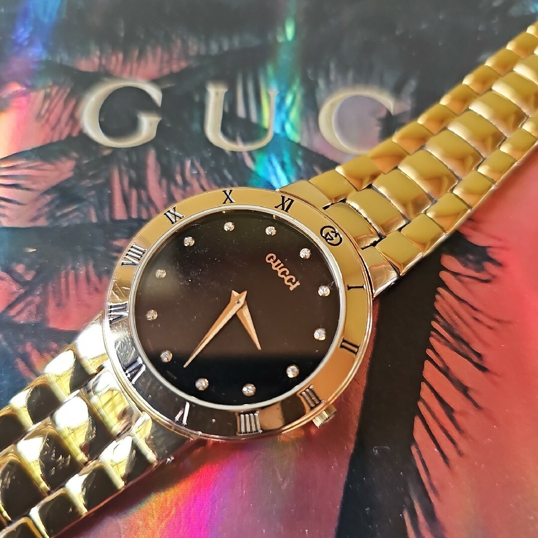 GUCCI - ☆【美品希少レア】グッチヴィンテージ3300.Mゴールド GUCCI - ☆【美品希少レア】グッチヴィンテージ3300.Mゴールド