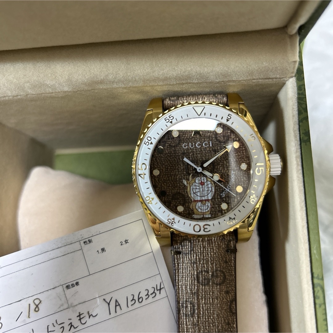Gucci(グッチ)のGUCCI 牛ドラえもん　腕時計❣️激レア❣️正規品❣️ メンズの時計(腕時計(アナログ))の商品写真