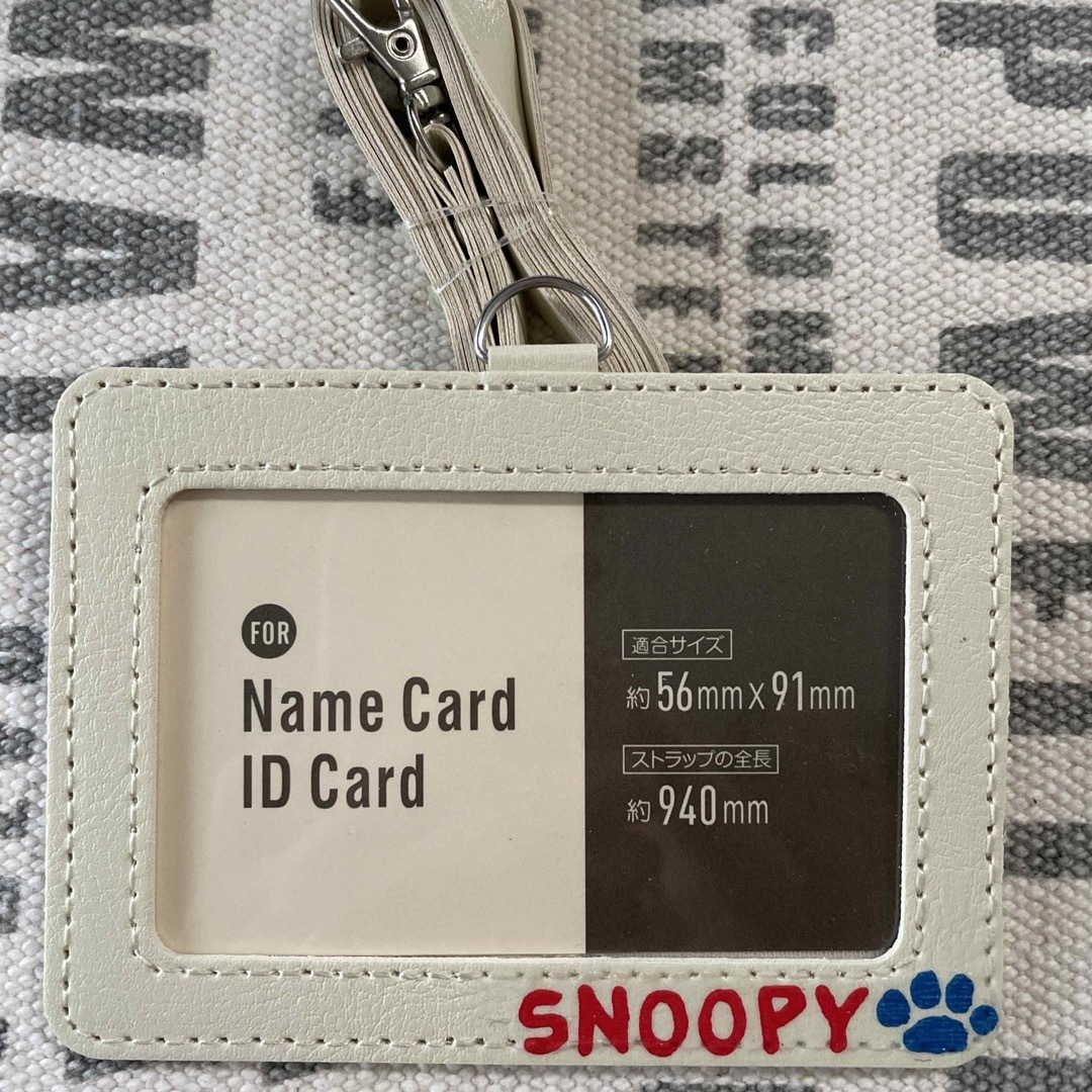 №142 スヌーピー ハンドメイド ネームカード IDホルダー カードケース ハンドメイドの文具/ステーショナリー(その他)の商品写真