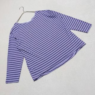 【SIMPLICITÉ】サンプリシテ 長袖Tシャツ カットソー ボーダー柄(Tシャツ(長袖/七分))