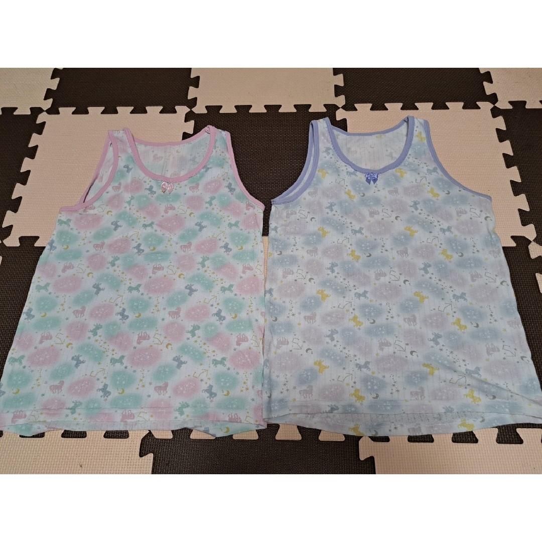 ユニコーン柄タンクトップ肌着　140cm, キッズ/ベビー/マタニティのキッズ服女の子用(90cm~)(下着)の商品写真