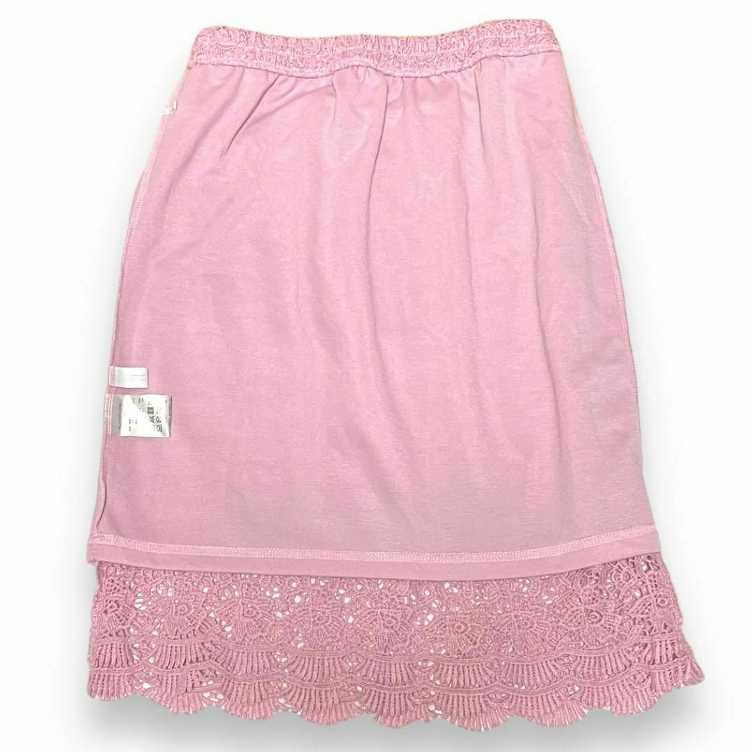 CECIL McBEE(セシルマクビー)のCECIL McBEE セシルマクビー スカート レース ピンク 膝丈 ゴム M レディースのスカート(ひざ丈スカート)の商品写真