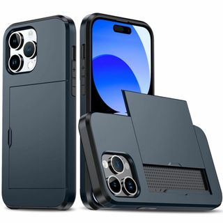 【色: ブルー】[La Momo] iPhone15/14/13 ケース 背面カ(その他)