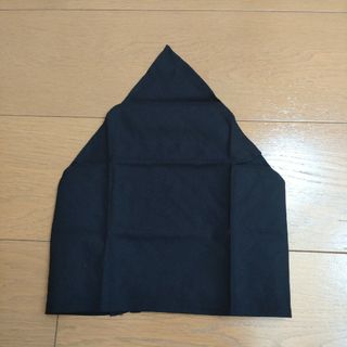 ハンドメイド　子供用三角巾　黒　無地(キッチン小物)