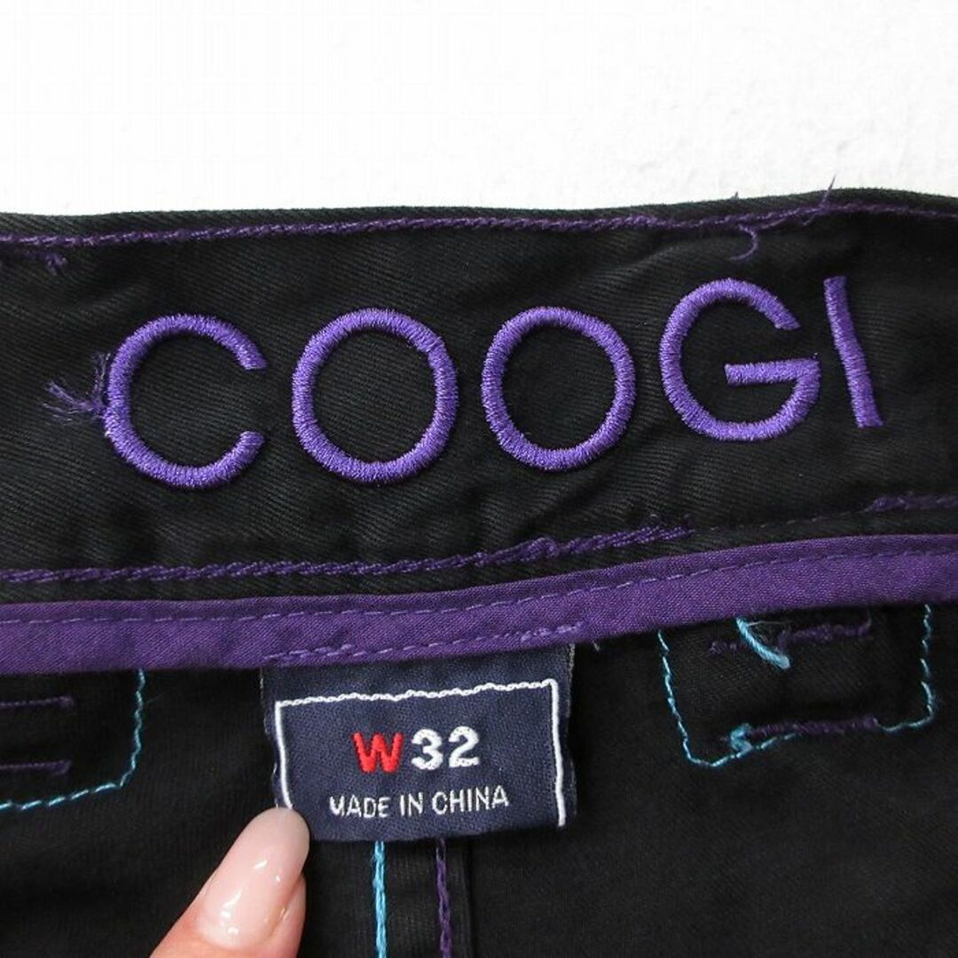 W36★古着 クージー COOGI ショート カーゴ パンツ ショーツ メンズ 黒 ブラック 【spe】 24apr20 中古 ボトムス 短パン ショーパン メンズのパンツ(ワークパンツ/カーゴパンツ)の商品写真