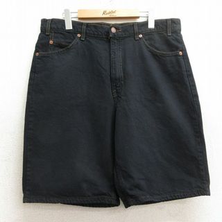 Levi's - W36★古着 リーバイス Levis ショート パンツ ショーツ メンズ 00年代 00s 黒 ブラック デニム 【spe】 24apr20 中古 ボトムス 短パン ショーパン ハーフ