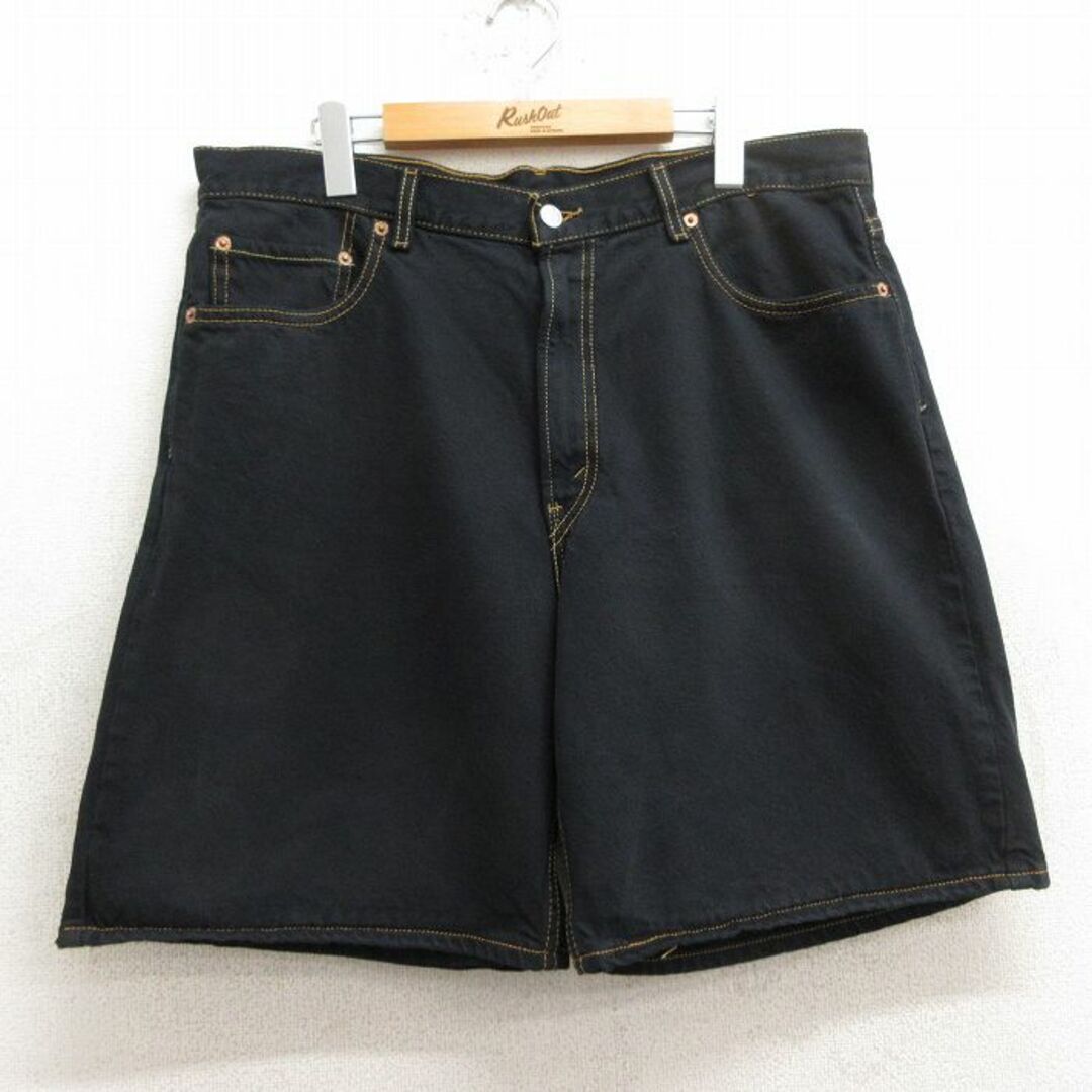 Levi's(リーバイス)のW37★古着 リーバイス Levis 550 ショート パンツ ショーツ メンズ コットン 黒 ブラック デニム 24apr20 中古 ボトムス 短パン ショーパン ハーフ メンズのパンツ(ワークパンツ/カーゴパンツ)の商品写真