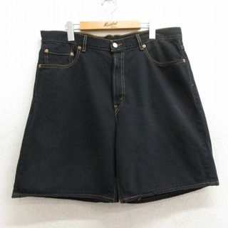 リーバイス(Levi's)のW37★古着 リーバイス Levis 550 ショート パンツ ショーツ メンズ コットン 黒 ブラック デニム 24apr20 中古 ボトムス 短パン ショーパン ハーフ(ワークパンツ/カーゴパンツ)