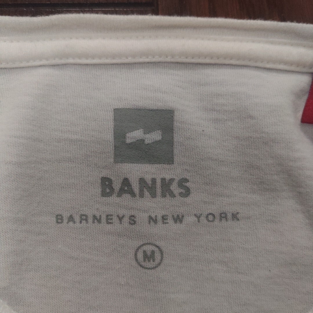 BANKS JOURNAL(バンクスジャーナル)のBANKS BARNEYS NEW YORK Tシャツ　M　白　シルバー メンズのトップス(Tシャツ/カットソー(半袖/袖なし))の商品写真