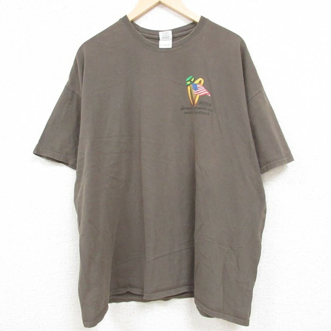 XL★古着 半袖 Tシャツ メンズ ギネス ビール 大きいサイズ コットン クルーネック こげ茶 ブラウン 24apr20 中古 メンズのトップス(Tシャツ/カットソー(半袖/袖なし))の商品写真