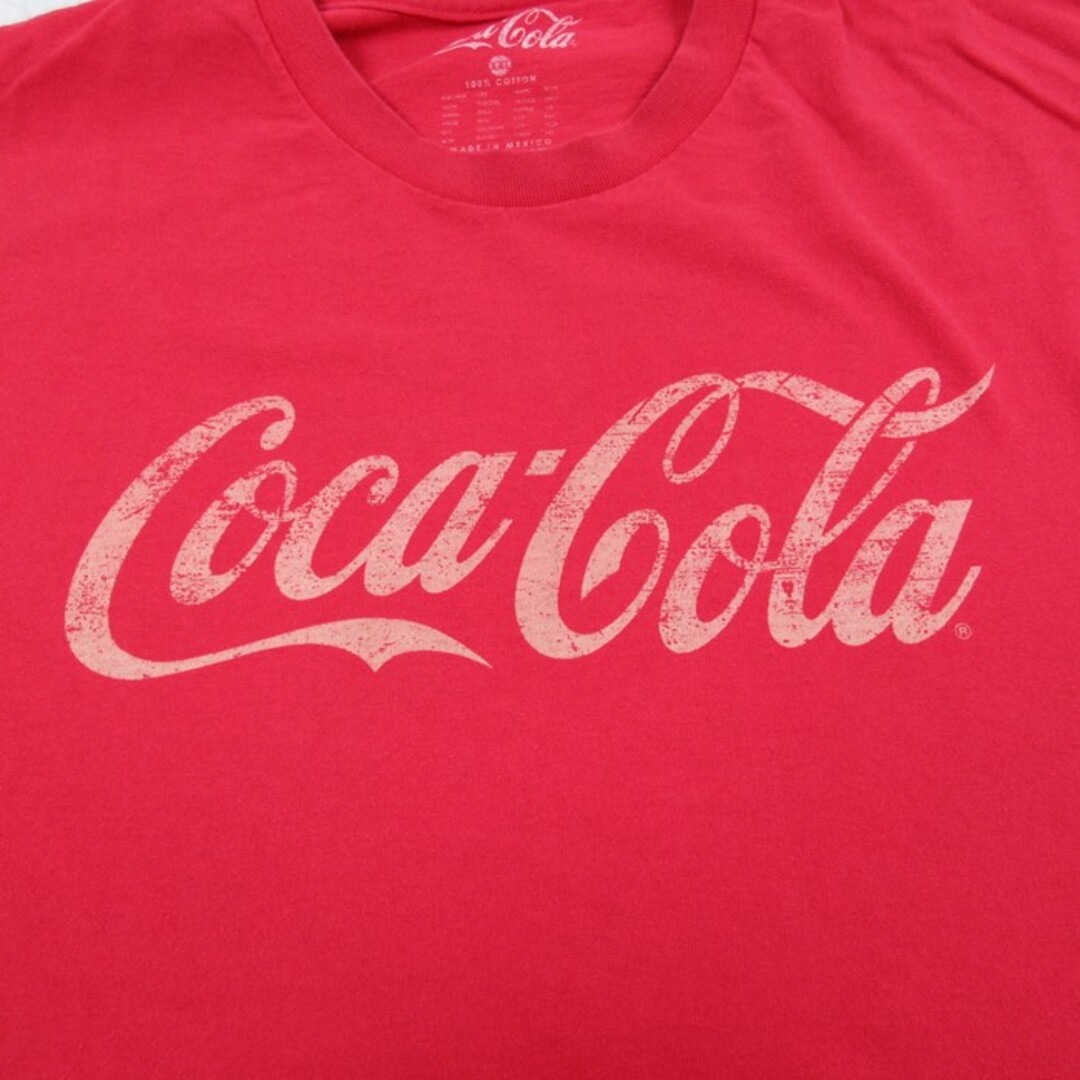 XL★古着 半袖 Tシャツ メンズ コカコーラ 大きいサイズ コットン クルーネック 赤 レッド 24apr20 中古 メンズのトップス(Tシャツ/カットソー(半袖/袖なし))の商品写真