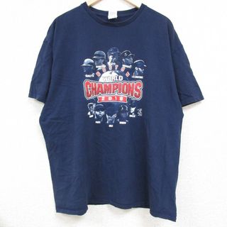 XL★古着 半袖 Tシャツ メンズ MLB ボストンレッドソックス デビッドプライス 大きいサイズ コットン クルーネック 濃紺 ネイビー メジャーリーグ ベースボール 野球 24apr20 中古(Tシャツ/カットソー(半袖/袖なし))