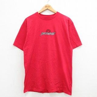 L★古着 半袖 ビンテージ Tシャツ メンズ 00年代 00s アニメ ドラゴンボールZ 孫悟空 孫悟飯 クルーネック 赤 レッド 【spe】 24apr20 中古(Tシャツ/カットソー(半袖/袖なし))