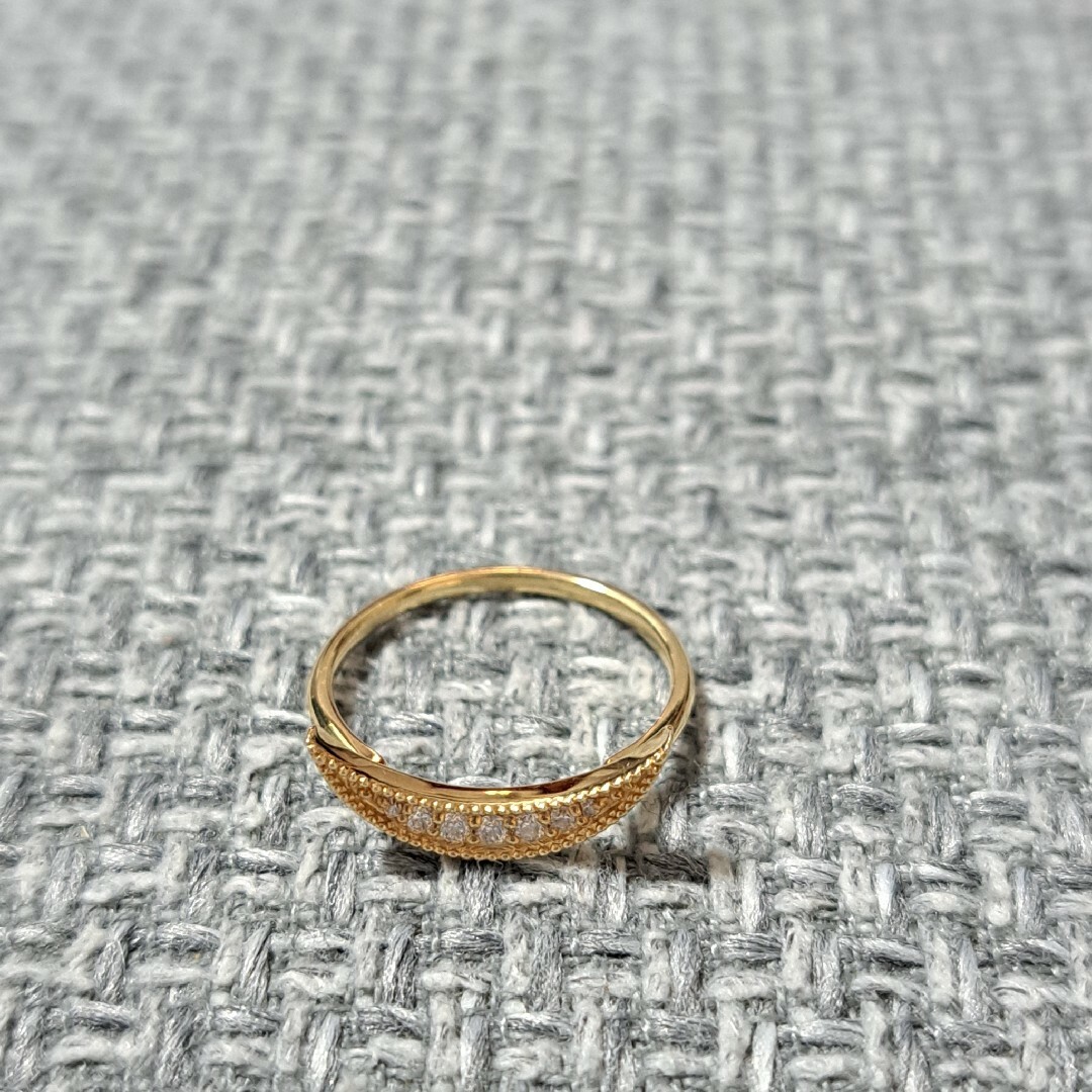 ete(エテ)のGWセール　ete　K18 三日月 ダイヤモンド リング　#9 レディースのアクセサリー(リング(指輪))の商品写真