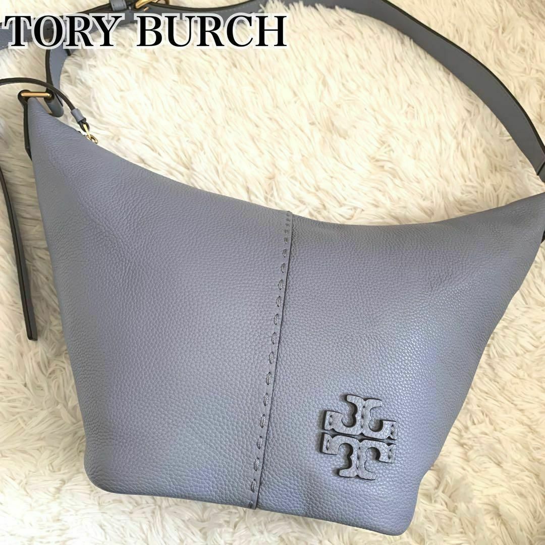 Tory Burch(トリーバーチ)の美品✨トリーバーチ ショルダーバッグ マックグロー ハーフムーン レザー 袋付き レディースのバッグ(ショルダーバッグ)の商品写真