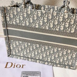 ディオール(Dior)のChristianDior クリスチャンディオール ブックトート グレー 美品(トートバッグ)