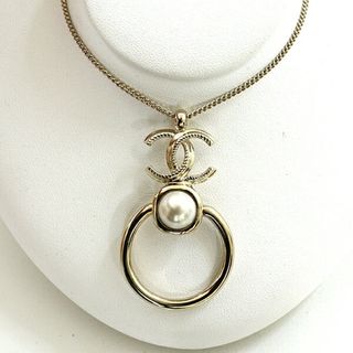 CHANEL - シャネル ラインストーン パール ココマーク ラウンド CHANEL - シャネル ラインストーン パール ココマーク ラウンド