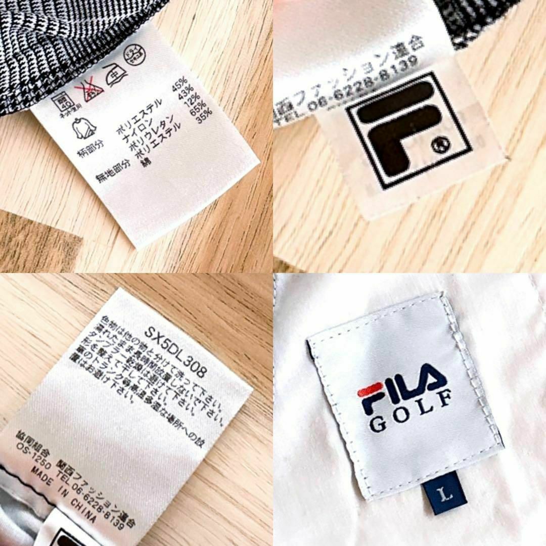 FILA(フィラ)のオシャレ【フィラ】FILA グレンチェック スカート ゴルフ L グレー×黒 スポーツ/アウトドアのゴルフ(ウエア)の商品写真