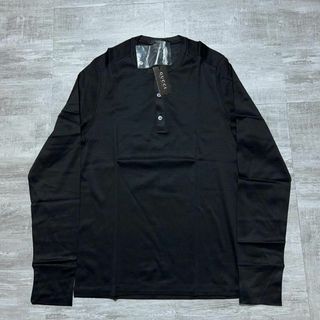 未使用タグ付属 GUCCI ヘンリーネック 長袖Tシャツ カットソー ロンT 黒